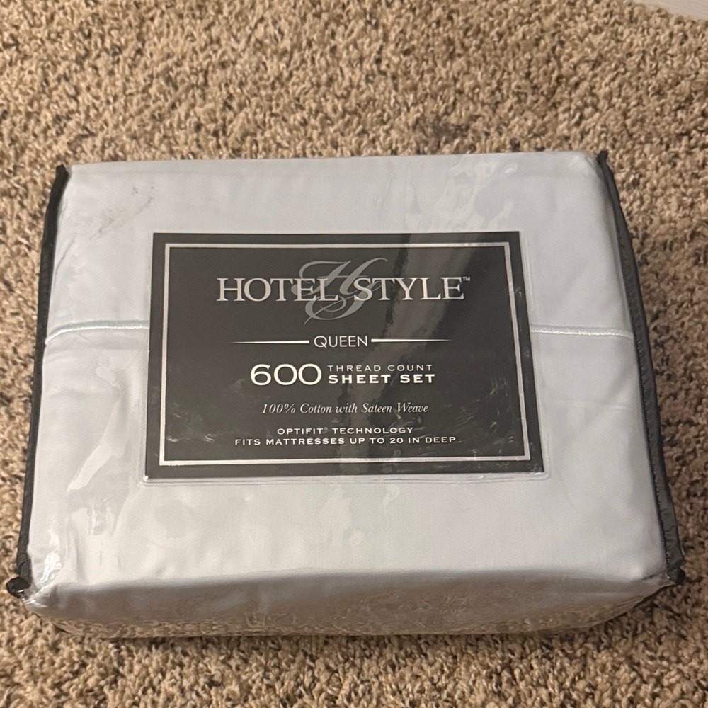 Mainstays Hotel Style Queen Sheet Set - Blue Puddle